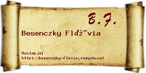 Besenczky Flávia névjegykártya